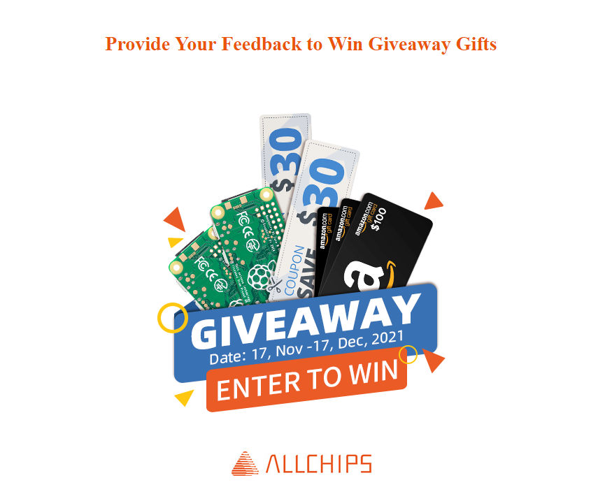 Allchips100's tweet photo. Answer a survey to win giveaway gifts: $100 Amazon card, rasperberry board, $30 coupon

Date: 17,Nov-17, Dec, 2021

How to participate?
1. use BOM tool at https://t.co/Bsd2Nj4NhY
2. Give your feedback:
https://t.co/2uSGuoWmoR

#electroniccomponents #pcba #kicadpcb #pcbasemble https://t.co/urIqrNb9zJ