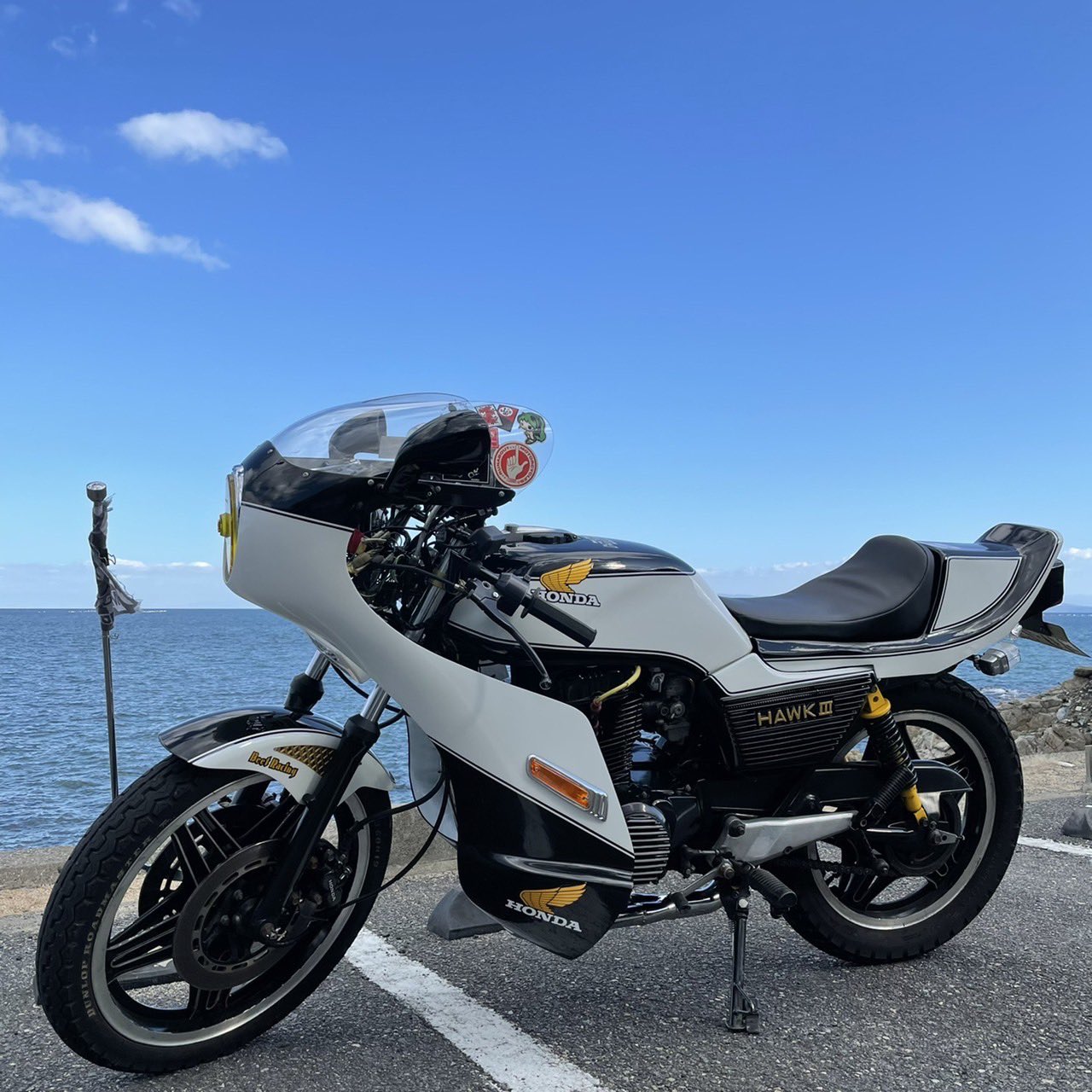 CB250N CB400N 燃料タンク、シートカウル 中古】CB400N CB250N ホーク III用タックロールシート&テール