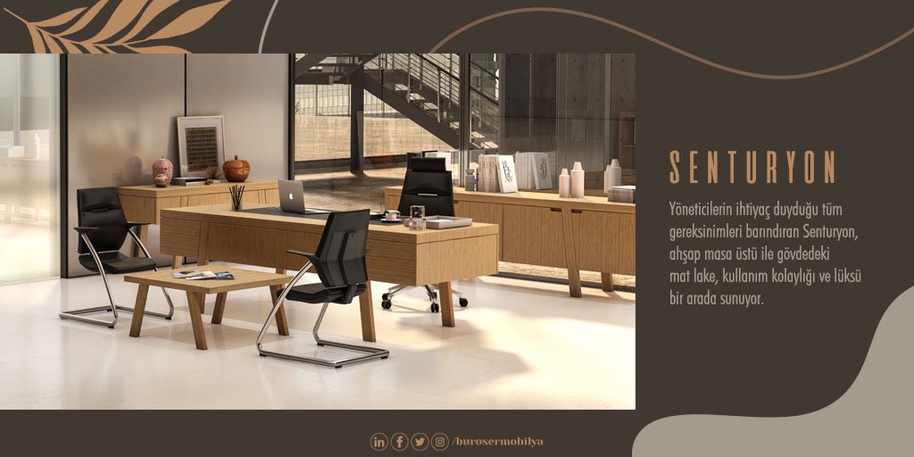 burosermobilya's tweet photo. Yöneticiler için harika bir makam grubu, şık, gösterişli aynı zamanda mütevazi😊

#büroser #buroser #office #work #SALI https://t.co/hXD2vDqlhu
