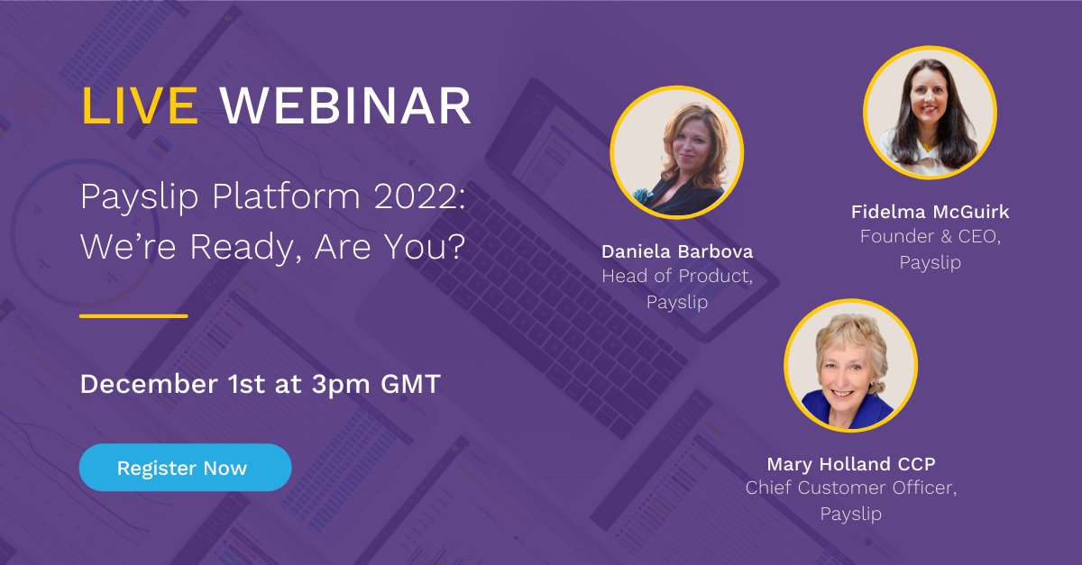 PayslipGlobal's tweet photo. Just 1 day to go to our year-end webinar. Last chance to get a sneak preview of what 2022 will look like on the Payslip platform. Put this one in your diary and hit the ground running in 2022.
https://t.co/rbbgCdIUcz
#webinar #GlobalPayroll #TakingPayrollDigital https://t.co/j4PJXYVCBw