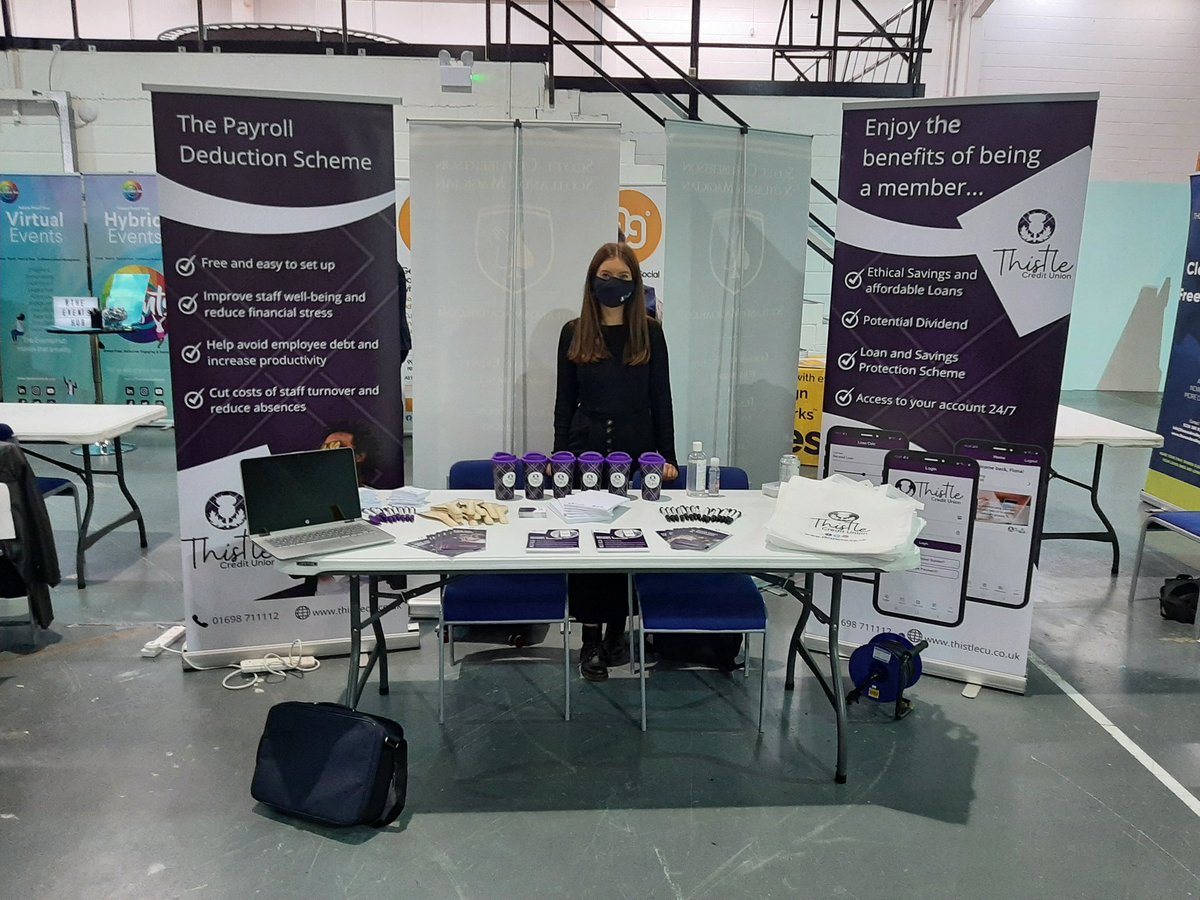 Thistle_CU's tweet photo. We're at Expo Scotland today to talk about the benefits of becoming a Payroll Partner 👋 #exposcotland https://t.co/MTXy84UGpG