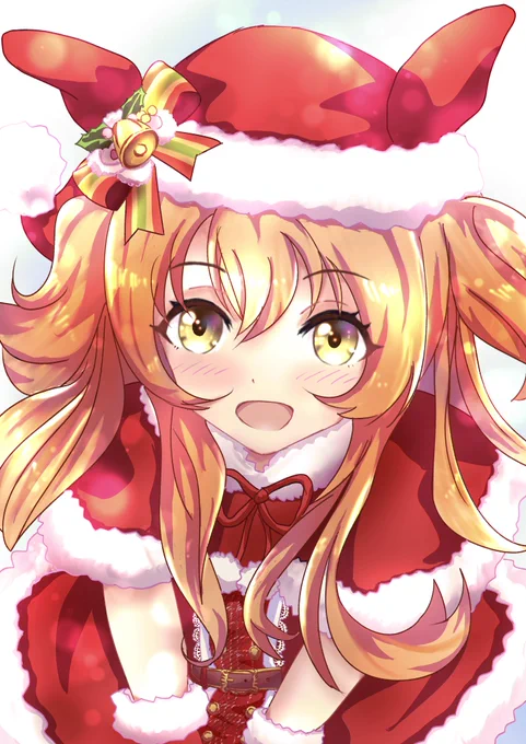 #ウマ娘 
#マヤノトップガン 
#イラスト 
サンタマヤちゃん🔔 