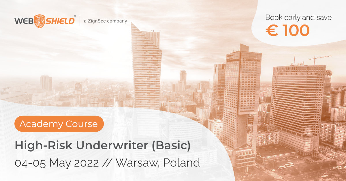 Webshieldltd's tweet photo. In-person #WebShieldAcademy courses are returning in May 2022! Join us in Warsaw to bring your #MerchantUnderwriting skills to new heights. Book now to secure your seat and take advantage of our limited #EarlyBird rate: https://t.co/u3YlEU7avj https://t.co/ybITCSqASV