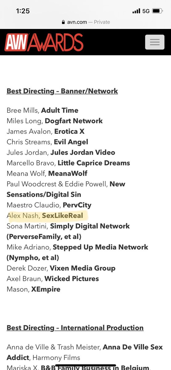 AlexNashvr's tweet photo. Thrilled about those nominations for @avnawards 😅 Nominated for best VR sex scene: “Grand Obsession” - @elenakoshkaxoxo @ItsAlinaLopez, “Asian Delight. Royal Flush” - @VinaSkyy, @AlexiaAnders, @AlonaBloomxxx, @luluchuofficial, Luna Mills https://t.co/429c6snJB3