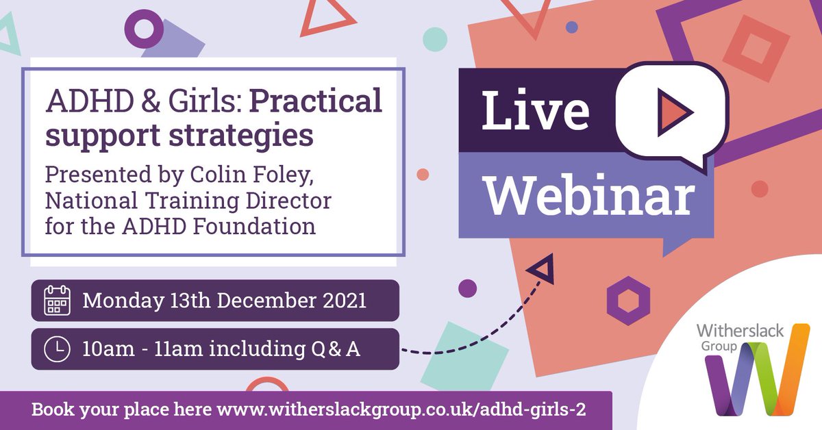 PCamhs's tweet photo. Free webinars with @ADHDFoundation @WitherslackGrp #adhd #girls and managing #esteem 

@HHPsych @GwentWSA @NewportParent @ClaireCampbellA @KarinCrimmins @SwanseaPCForg @jtdtogether @governorscymru @GovernorCardiff @wgmin_education #ALNCode https://t.co/wfK6P3CLdi