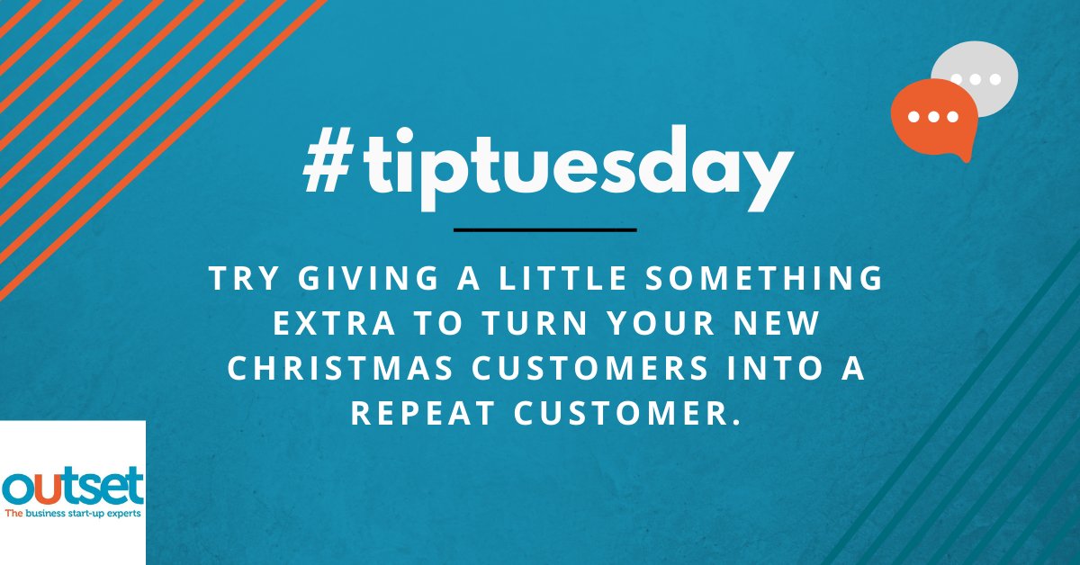 Whilst Christmas is a great time to attract new customers, put some time into thinking of how you can convert a one off purchaser into a repeat customer, after all retaining customers can be anywhere from 5% up to 25% cheaper than acquiring new customers! #TipTuesday #startuptips