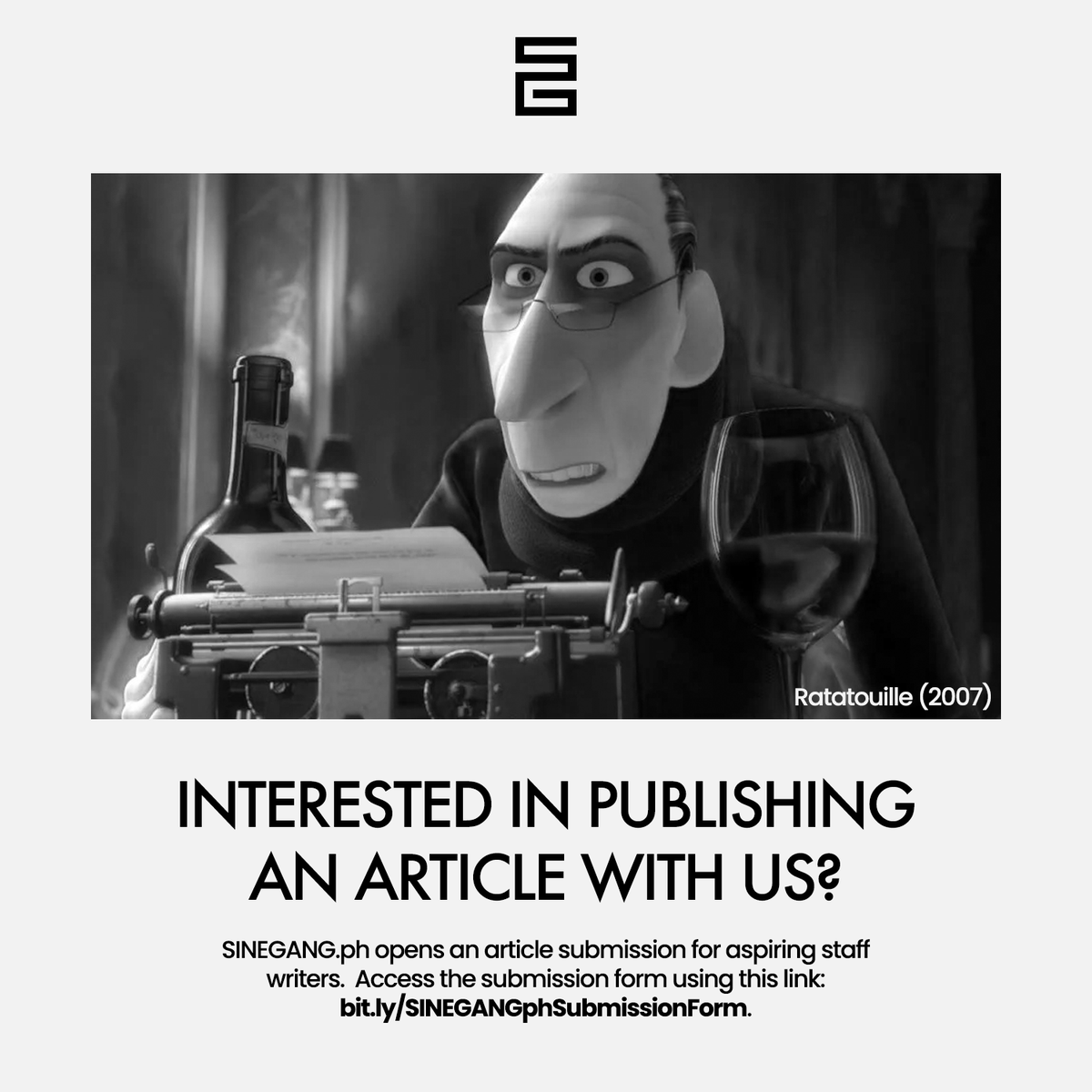 sinegangdotph's tweet photo. Do you have a film or TV related article that you want to publish? Well look no further, as https://t.co/a8HFHu5ZhP finally opens an article submission for aspiring staff writers. Access the form using this link: https://t.co/3RasaRs9lc. https://t.co/lAP6dLyTH1