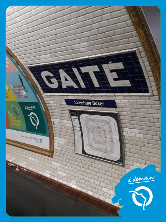 Ligne13_RATP's tweet image. [Inauguration #JoséphineBaker] La station Gaîté est rebaptisée Gaîté – Joséphine Baker, par Catherine Guillouard, PDG #RATP, @Djebbari_JB et avec @IDFmobilites Un hommage à cette grande artiste franco-américaine qui sera intronisée au #panthéon aujourd’hui.
