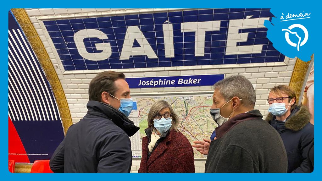 Ligne13_RATP's tweet image. [Inauguration #JoséphineBaker] La station Gaîté est rebaptisée Gaîté – Joséphine Baker, par Catherine Guillouard, PDG #RATP, @Djebbari_JB et avec @IDFmobilites Un hommage à cette grande artiste franco-américaine qui sera intronisée au #panthéon aujourd’hui.