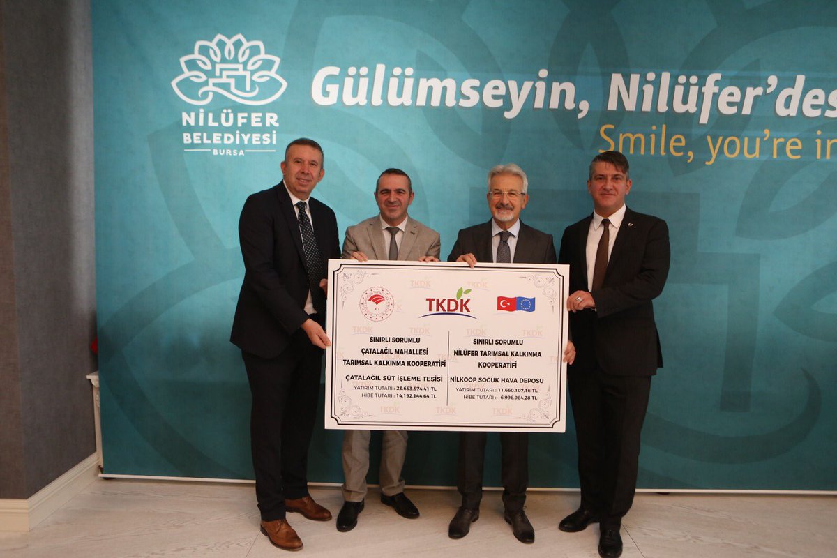 MimarTurgayErdm's tweet photo. Nilüfer’de tarım ve hayvancılığın gelişmesi adına proje hazırlayarak TKDK’dan 20 Milyon TL hibe almaya hak kazanan S.S. Nilüfer Tarımsal Kalkınma Kooperatifi ve S.S.  Çatalağıl Mahallesi Tarımsal Kalkınma Kooperatifi’ni kutluyorum. https://t.co/zC55C5AJRi