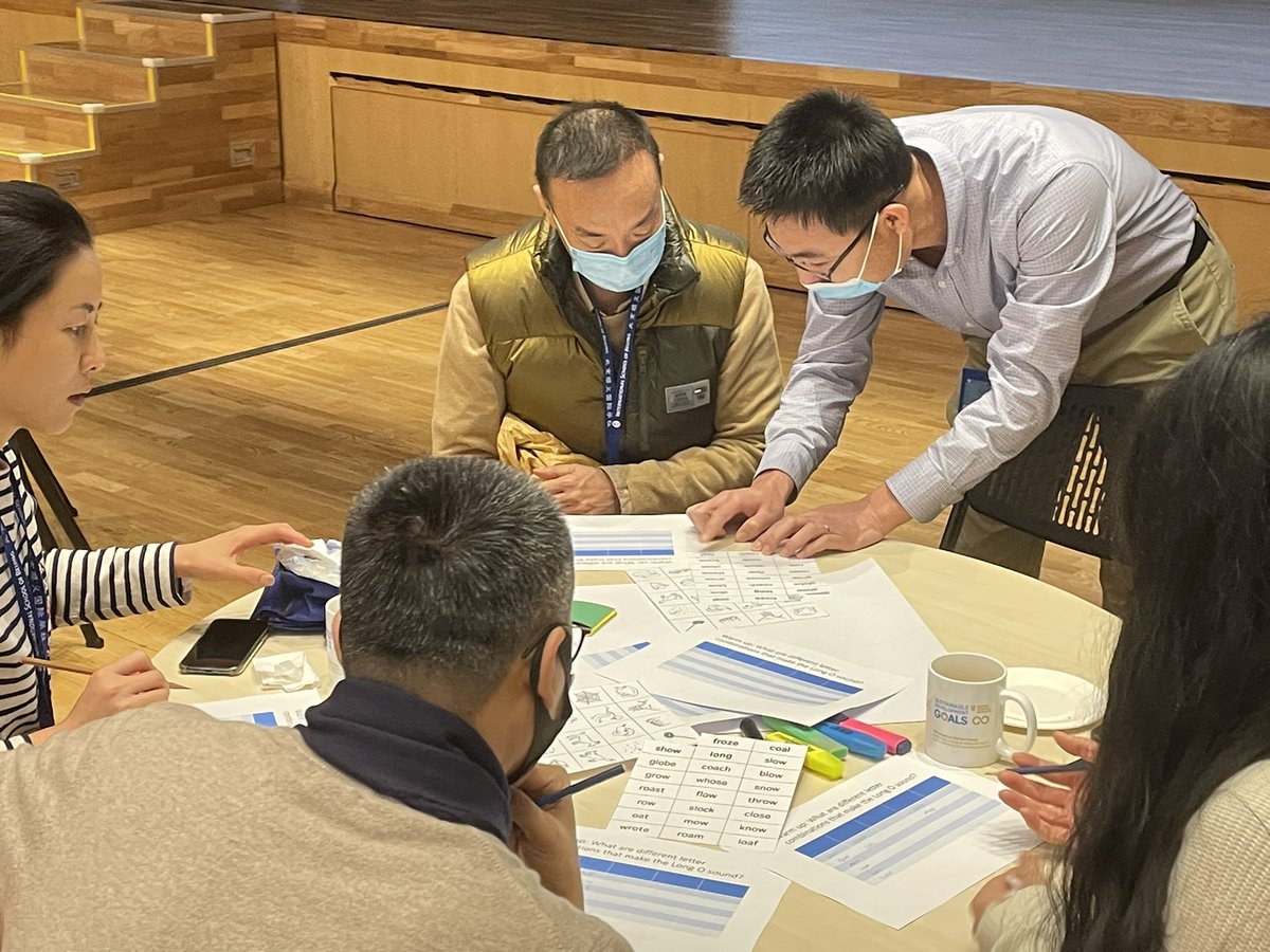 ES parents engaged in a workshop about word study in the elementary today.  Thanks to our instructional coaches, ES curriculum coordinator, and Dual Language program leader for your planning and delivery of this authentic experience. #partnership #learnisb <a href="/ISBeijing/">ISB-Beijing</a>