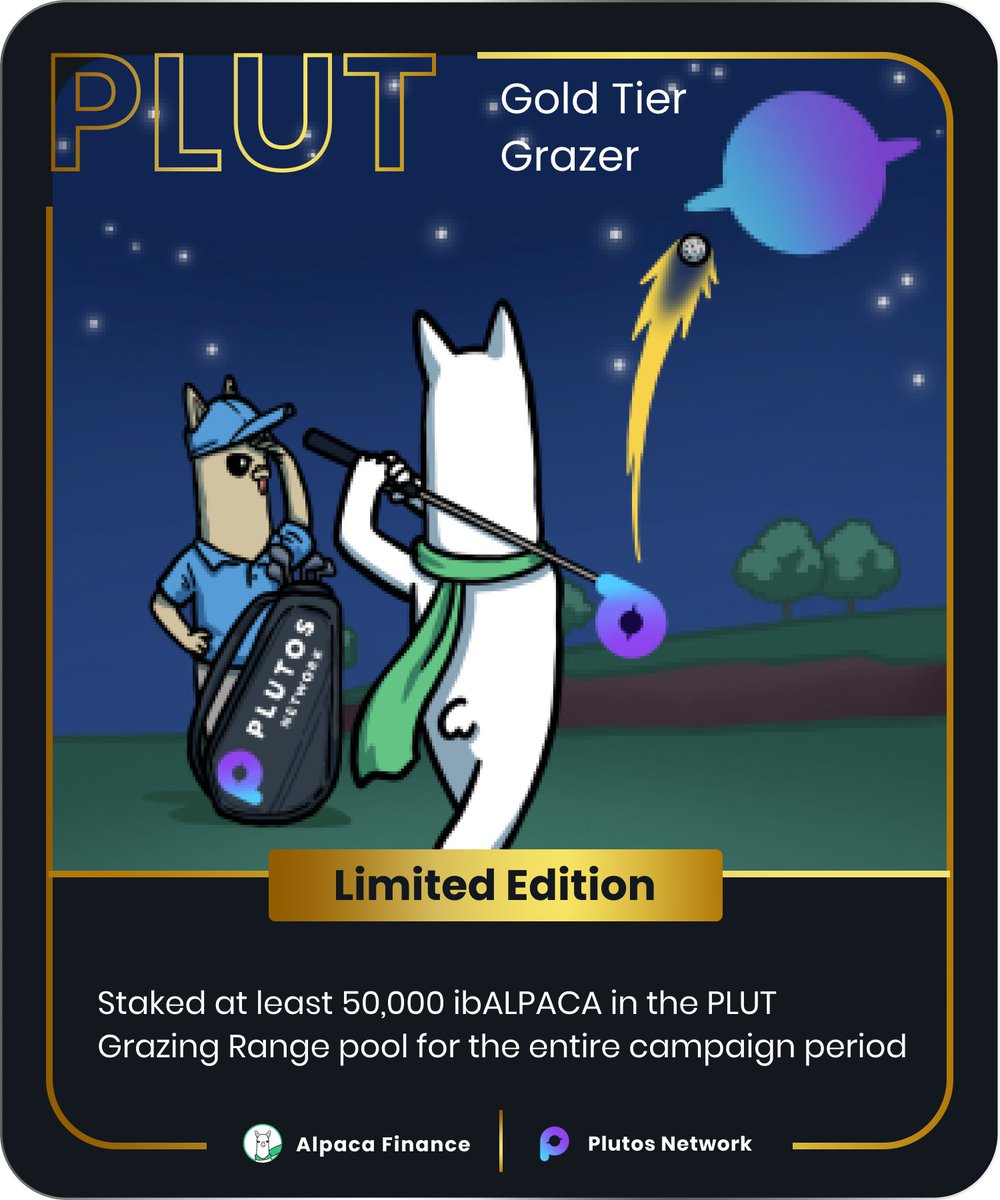 Alpaca Finance - Alpies sale on ETH 10/28 2pm UTC (@AlpacaFinance) on Twitter photo 2021-11-30 10:13:45 $PLUT Grazing Range staking pool is now live (rewards to start in ~7 hours due to block delay) 🧑🌾 Stake ibALPACA for $94k in $PLUT rewards 🃏 Stake by 1st December 10AM UTC to receive exclusive Grazing Range NFT cards @PlutosNetwork #NFT #Binance #BSC #nftcollector #NFTdrop $PLUT Grazing Range staking pool is now live (rewards to start in ~7 hours due to block delay) 🧑🌾 Stake ibALPACA for $94k in $PLUT rewards 🃏 Stake by 1st December 10AM UTC to receive exclusive Grazing Range NFT cards @PlutosNetwork #NFT #Binance #BSC #nftcollector #NFTdrop