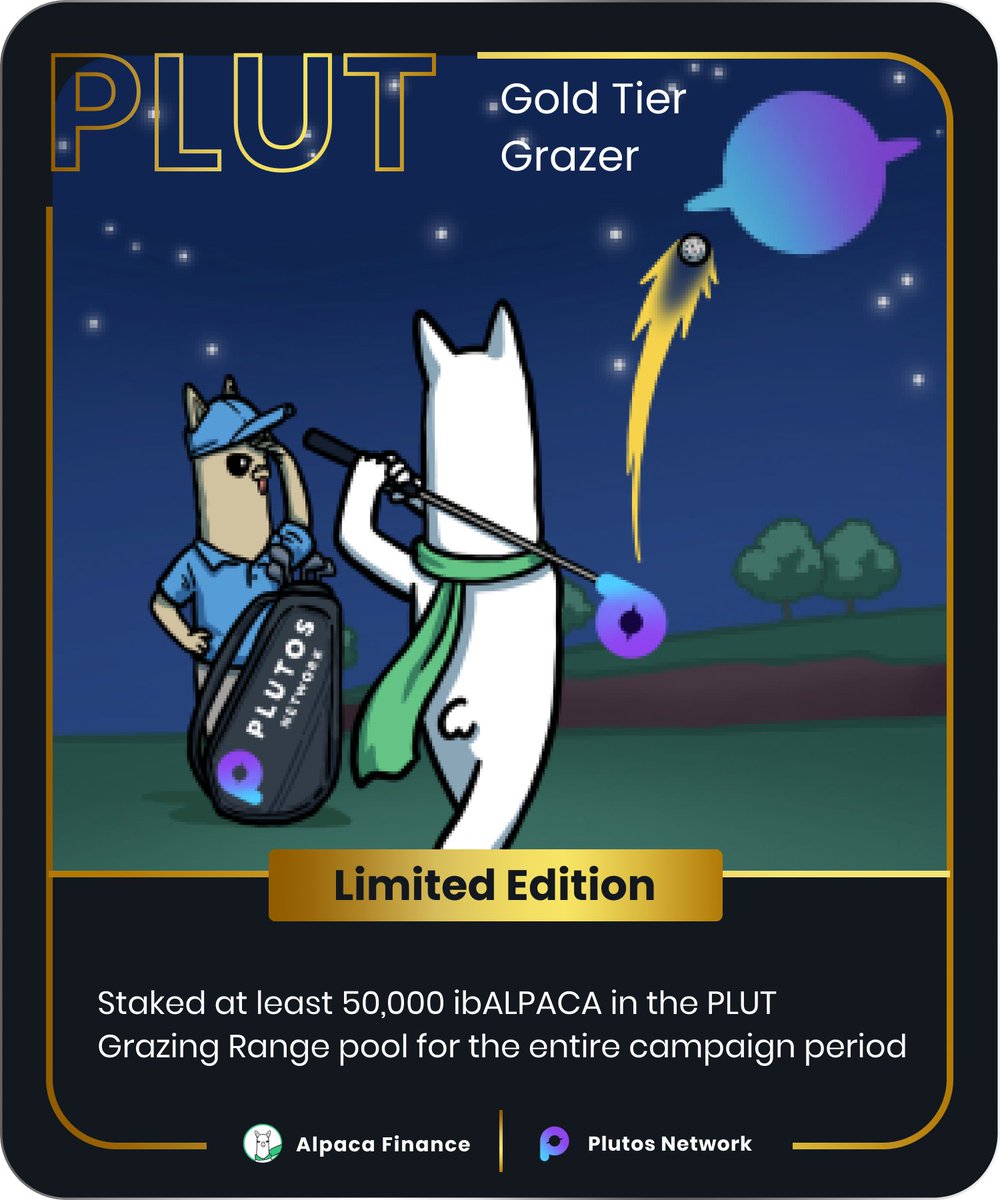 $PLUT Grazing Range staking pool is now live (rewards to start in ~7 hours due to block delay) 🧑‍🌾 Stake ibALPACA for $94k in $PLUT rewards 🃏 Stake by 1st December 10AM UTC to receive exclusive Grazing Range NFT cards @PlutosNetwork #NFT #Binance #BSC #nftcollector #NFTdrop