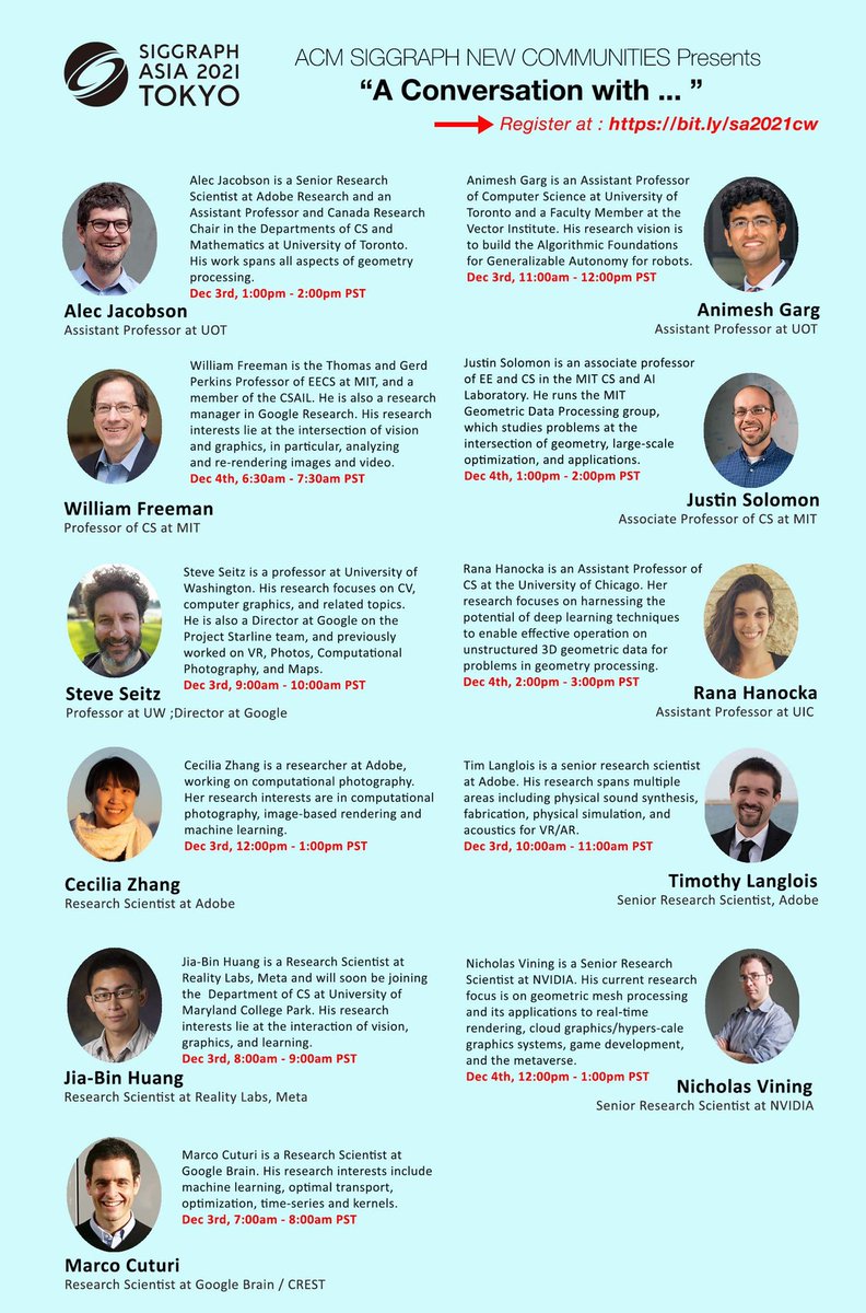 midget_mg's tweet photo. A super exciting conversation with… set of sessions. Register here to take part https://t.co/jem1h7uVzl #SIGGRAPH #SIGGRAPHAsia #AMASessions #joinintheconversation #aconversationwith https://t.co/lJtaja3WIT