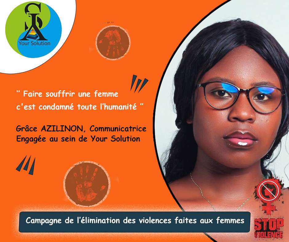 🛑🛑🛑✋
Non aux violences faites aux femmes.
La violence même verbale n'as aucune raison d'être.

La femmes meritent mieux !

Cc <a href="/gouvbenin/">Gouvernement du Bénin 🇧🇯</a> <a href="/unfpa_benin/">UNFPA Bénin CO</a>

#OrangezLeMonde 
#16joursdactivisme 
#StopAuxViolencesFaitesAuxFemmes 
#yoursolution #santementale