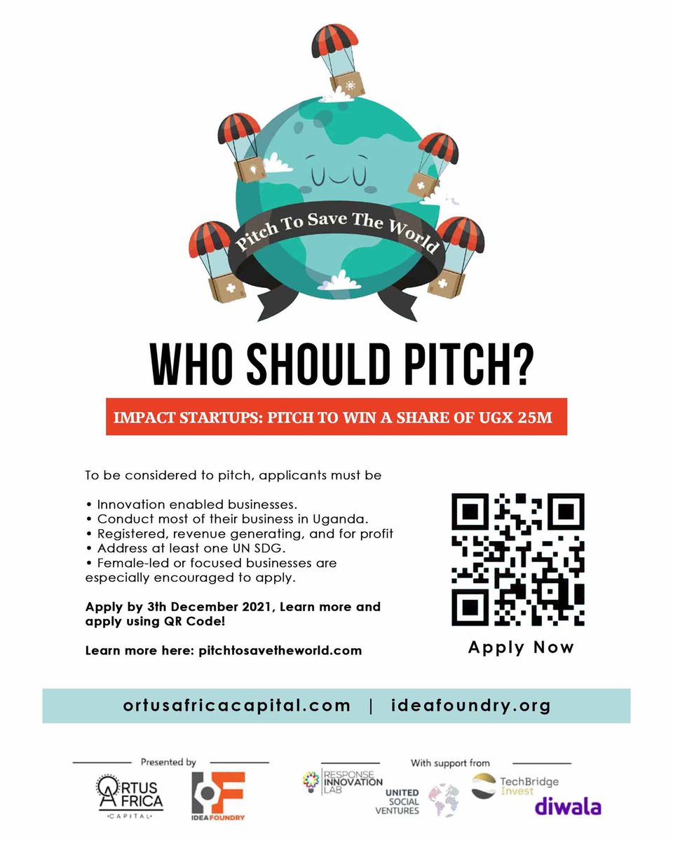 Are you an impact startup that ticks any of the categories below? Have you applied for the #PitchToSaveTheWorld competition?
