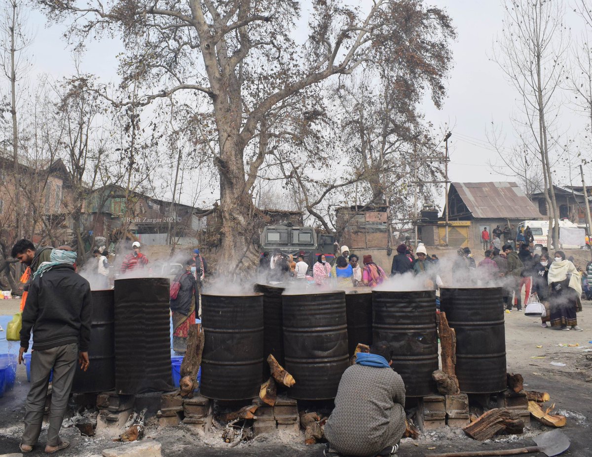 basiitzargar's tweet photo. Kashmiri people provide hot water for hindu devotees  during the Pushkar festival at Shadipora in the Ganderbal after 12 years https://t.co/Yk9yLuxYfd