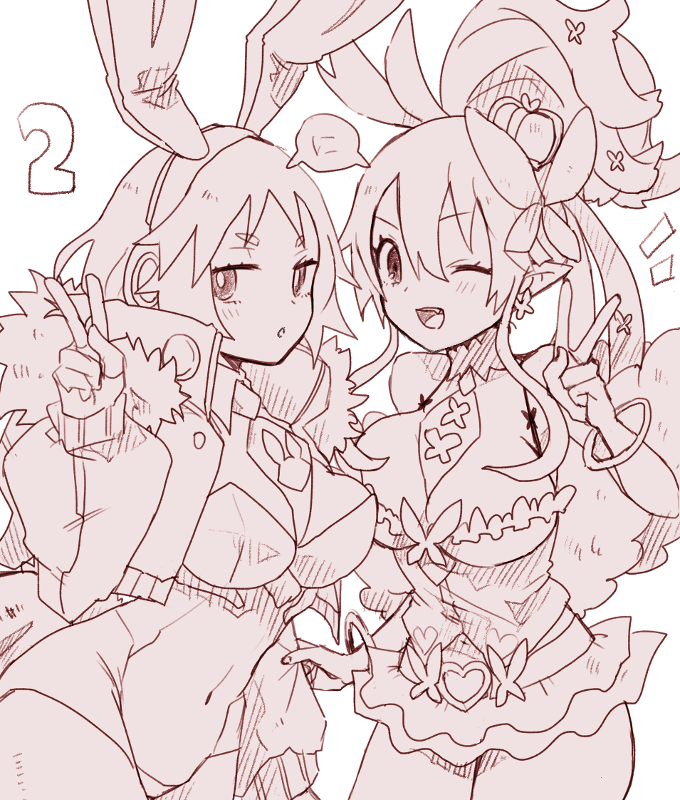 プレネールさん達が「２」ってやってるの可愛すぎたからこの2人でも