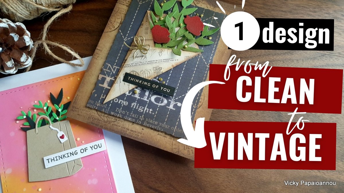 vickyp_gr's tweet photo. 1 card design - 2 styles | from Clean &amp; Simple to Vintage https://t.co/FHe30pfoAK via @YouTube https://t.co/lJIxgeXCGe