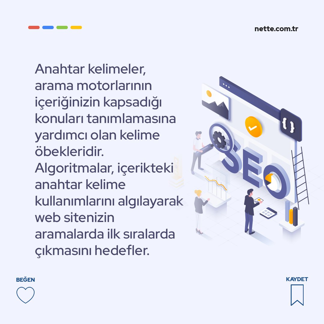 netteinteractiv's tweet photo. Yeterli ve doğru anahtar kelime kullanımı, hem web sitenizin, hem de içeriğin kalitesini artırarak çeşitli arama motorları tarafından fark edilmesinde büyük rol oynar. 

#nette #netteinteractive #agency #digitalagency #dijitalajans #online #seo #içerik #strateji #contentmarketing https://t.co/hz9rirfp98