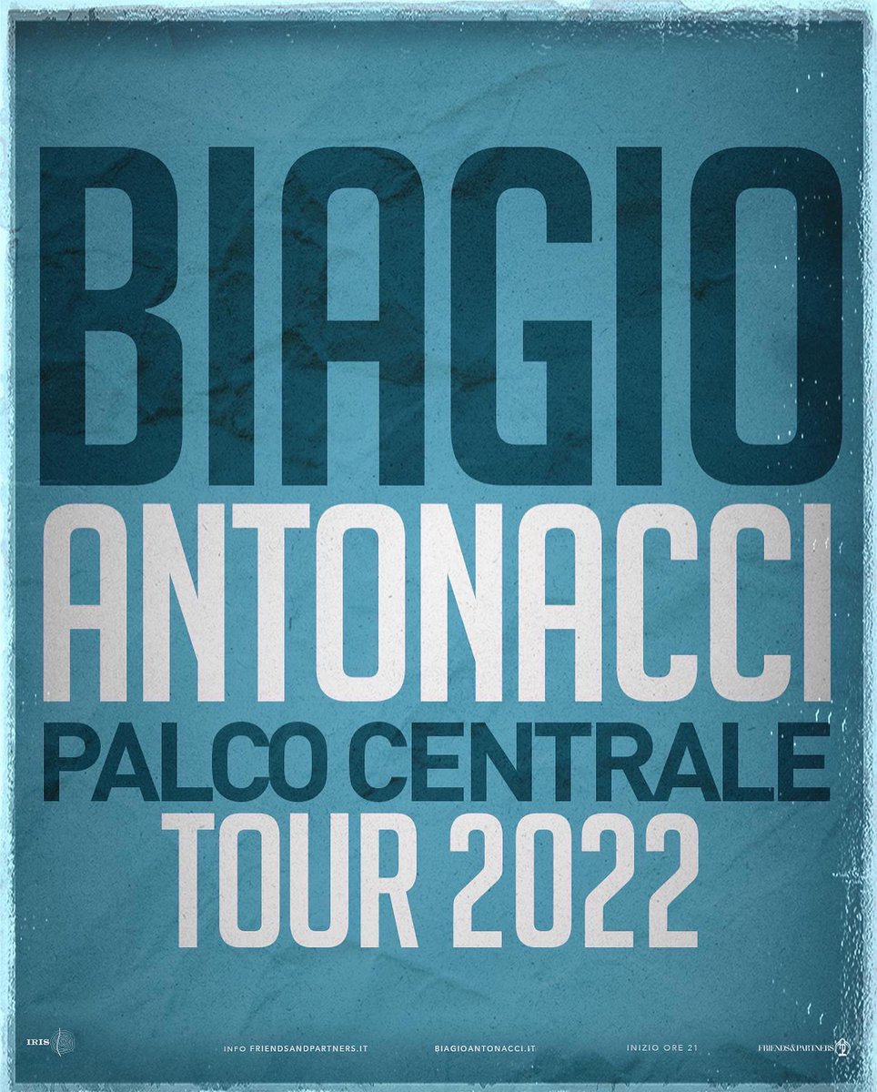 BiagioAntonacci's tweet photo. Disponibili da oggi alle ore 16.00 i biglietti per i posti seduti e numerati delle nuove date del tour 2022.
https://t.co/n2BfVsRfCk
#palcocentrale https://t.co/xOCM4ifZX9