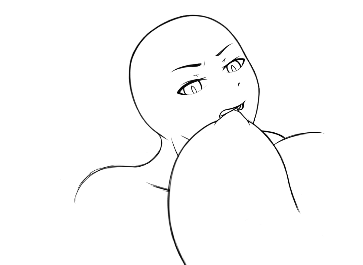 血迷って描いてたけど、理性戻ってきたので途中だけど供養(線画やし大丈夫やろ) 