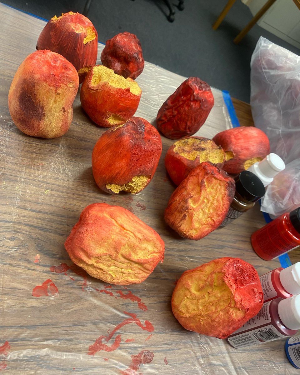 MeganC_Design's tweet photo. (Please forgive my spam I have a lot to catch up on) That’s (a VERY late) wrap on The Accursed! What an amazing crew and cast on this film, and a big thank you to Mandalyn for bringing me on! I can’t wait to make bigger messes next time 
#film #props #propfabrication #indiefilm https://t.co/OOm4PBZ093