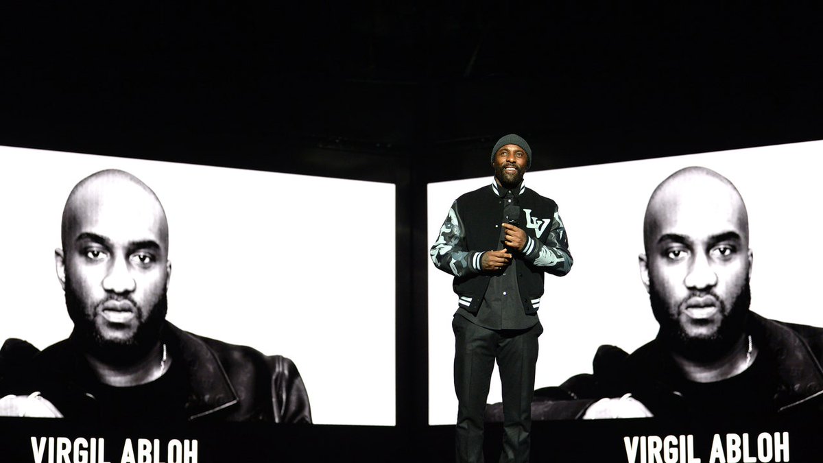 VogueRunway's tweet photo. A tribute to Virgil Abloh was the centerpiece of the 2021 #FashionAwards in London https://t.co/wsCpWIYeHf https://t.co/ofkly2KJDd
