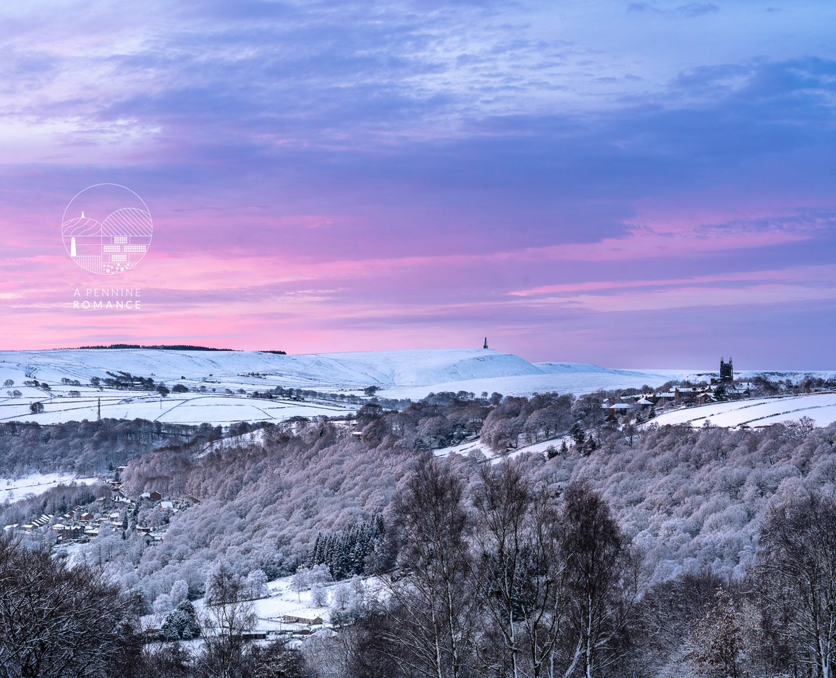 Monday morning. Heptonstall and Stoodley Pike above Hebden Bridge. #hebdenbridge #calderdale #thenorth <a href="/HebdenTownHall/">The Town Hall</a> <a href="/VisitCalderdale/">Visit Calderdale</a>