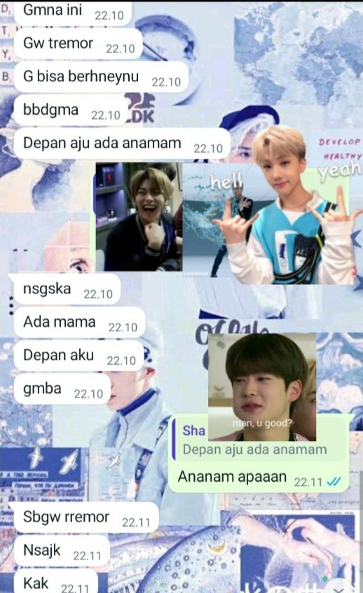 Korban jie,    sampe buat bahasa baru
                       Seperti alien language🤔
@shatrowberryy