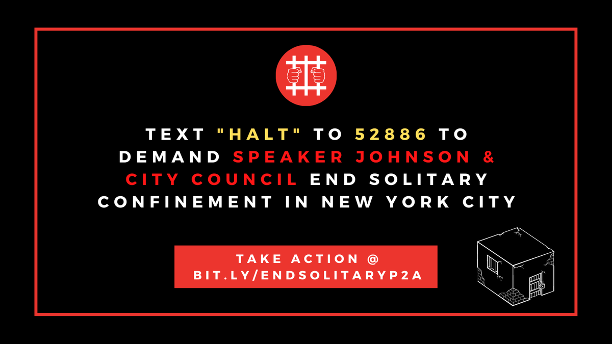 STEPStoEndFV's tweet photo. Will you call a vote on legislation to end solitary confinement, @NYCSpeakerCoJo? You have long advocated for ending solitary and using alternative forms of separation proven to improve safety and well-being. You have the power. Now is the moment to act. https://t.co/k837laQ3sd https://t.co/QwBMHbbvnK
