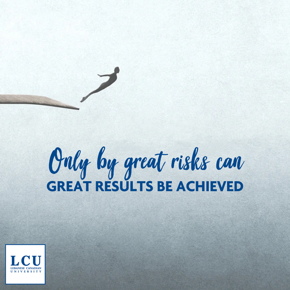 LCUuniversity's tweet photo. Only by great risks can great results be achieved!
#LCUuniversity https://t.co/IDjKS9UqAn