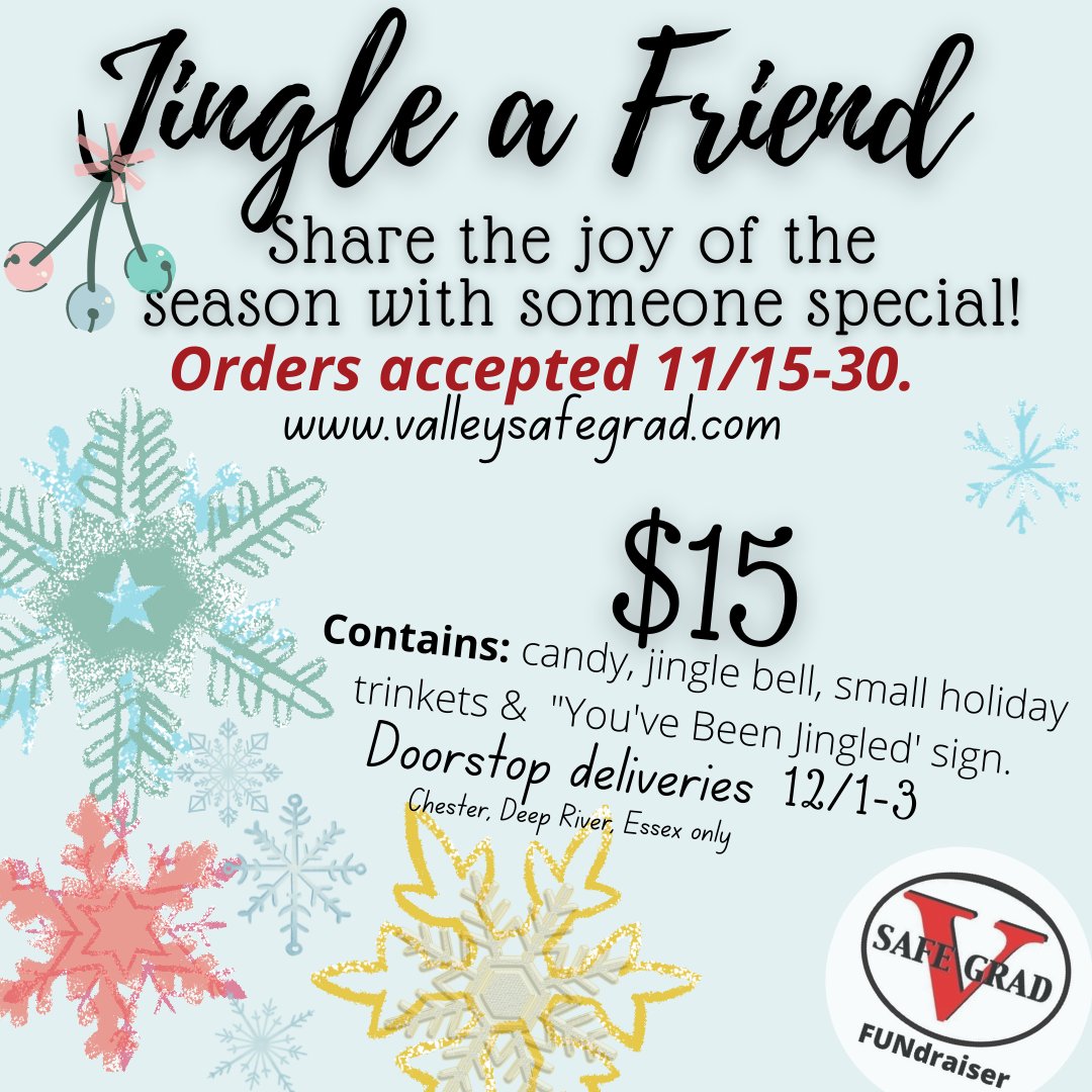 SusanStrecker's tweet photo. Friends! Just a few more hours left to Jingle A Friend! All proceeds benefit Valley Safe Grad. Thanks for your support. https://t.co/e9F3pePMmD