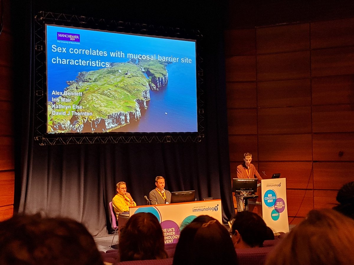 Alex Bennett is about to give us a masterclass on sex differences in wild mice from the beautiful Isle of May (pictured). #BSI21 #BeckerAtTheBSI