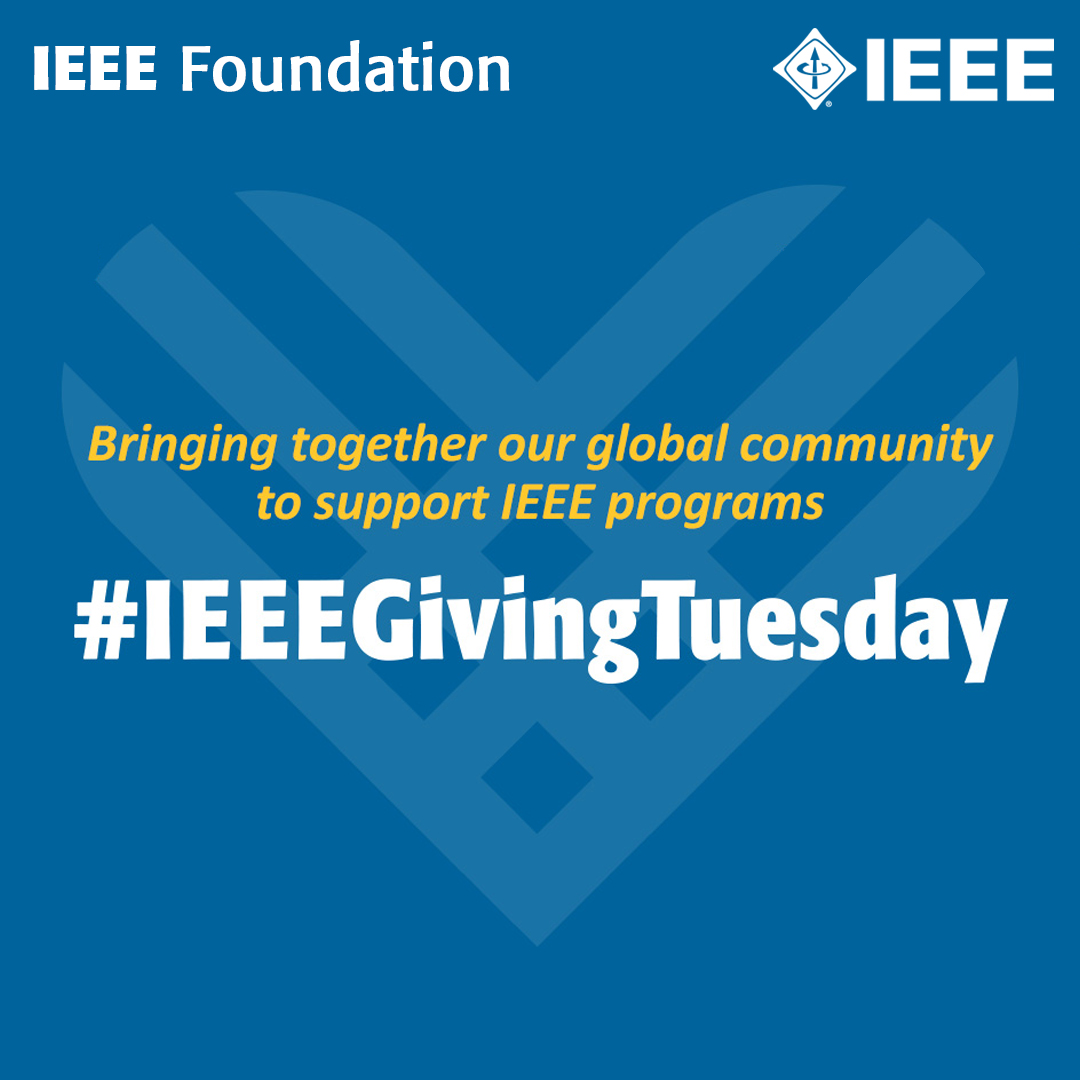 IEEE (@ieeeorg) on Twitter photo Today we recognize #IEEEGivingTuesday! In partnership with the <a href="/IEEEFoundation/">IEEE Foundation</a>, we are committed to programs that use tech to address global challenges and foster the next generation of innovators. How can you join in this global day of giving? More at: give.ieeefoundation.org/givingtuesday Today we recognize #IEEEGivingTuesday! In partnership with the <a href="/IEEEFoundation/">IEEE Foundation</a>, we are committed to programs that use tech to address global challenges and foster the next generation of innovators. How can you join in this global day of giving? More at: give.ieeefoundation.org/givingtuesday