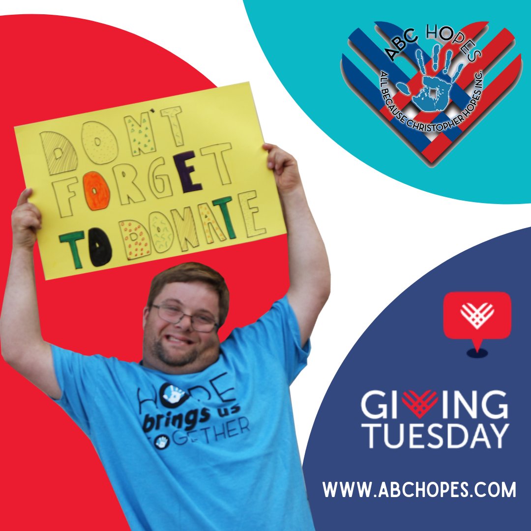 ABC_HOPES's tweet photo. Don't forget to donate at https://t.co/9n98yERFfi
❤️💙Together we HOPE💙❤️

#abchopes #givingtuesday #sharehope #togetherwehope #community #whyigive https://t.co/UNzBnCOq3Q