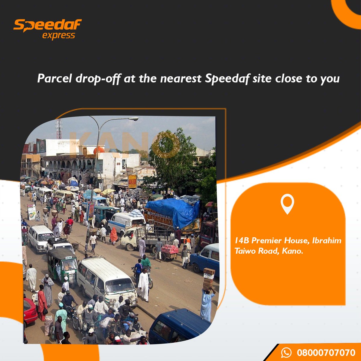 Officialspeedaf's tweet photo. More locations at your disposal for your logistics needs.
Visit our:
📌Niger
📌Kano
📌Kogi
📌Kaduna
📌Jos
📌Nasarawa office centers for self-pickup and drop-off.
#Northside
#NationwideDelivery
#SpeedafLogistics https://t.co/Si8QrZ9A0w