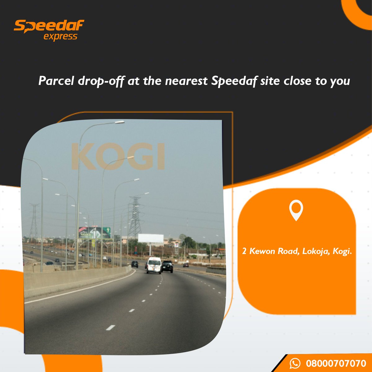 Officialspeedaf's tweet photo. More locations at your disposal for your logistics needs.
Visit our:
📌Niger
📌Kano
📌Kogi
📌Kaduna
📌Jos
📌Nasarawa office centers for self-pickup and drop-off.
#Northside
#NationwideDelivery
#SpeedafLogistics https://t.co/Si8QrZ9A0w