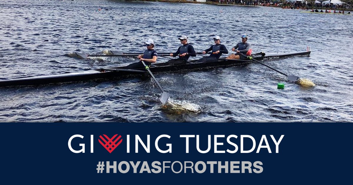 It's #GivingTuesday! Make an impact on Georgetown Men's Rowing student-athletes with a gift of any size today. g.town/30SZkWS