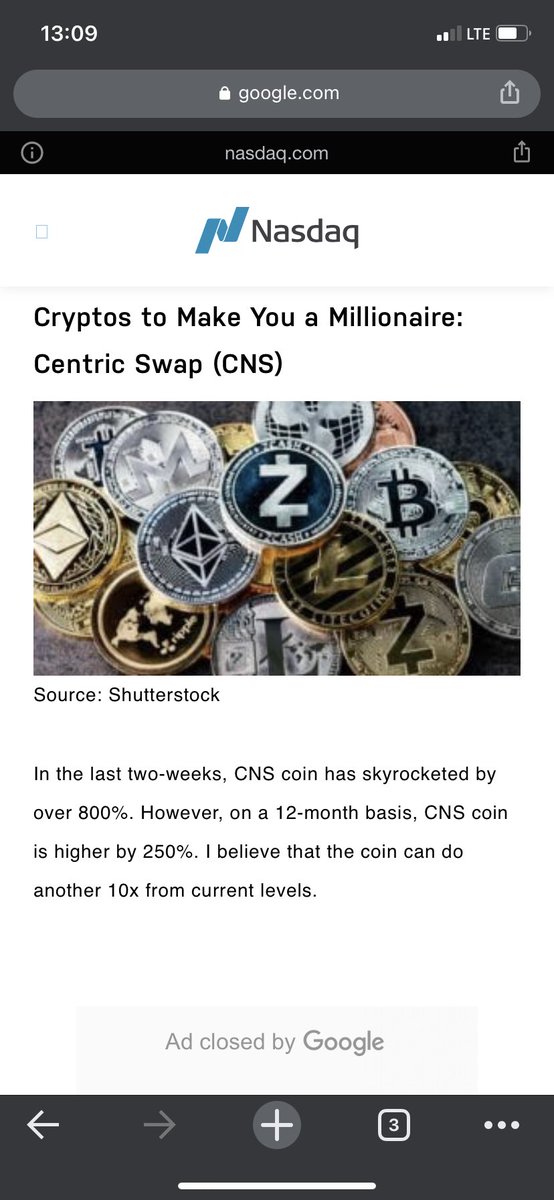 HanDz_OFFz's tweet photo. $Cns @CentricRise #Centric #Cns was mentioned on https://t.co/nWgqTL6xSY and https://t.co/ebHqrjq8db. Is your #coin mentioned in a article that holding this #gem will make you a millionaire? I hope so! Cause were about to be Made! Check out the articles below 👇 $shib $doge $qnt https://t.co/Wfa6fSRr7I
