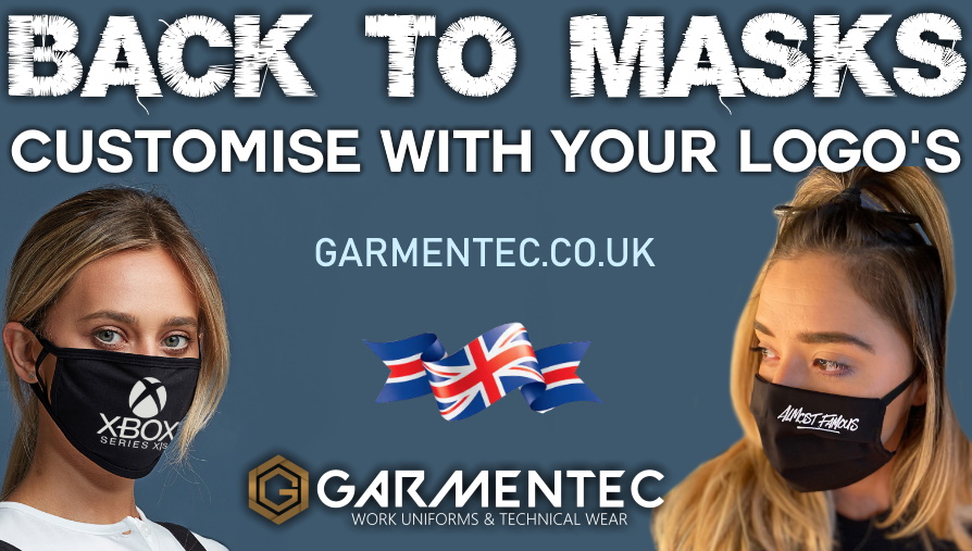 Face masks are now mandatory once again in UK shops / retail, public transport and enforced across lots of schools. We've got you covered. Visit us at garmentec.co.uk

#workwear #mask #facemask #uniform #facecovering #staffclothing #fashion #menswear #clothingdesign  #PPE