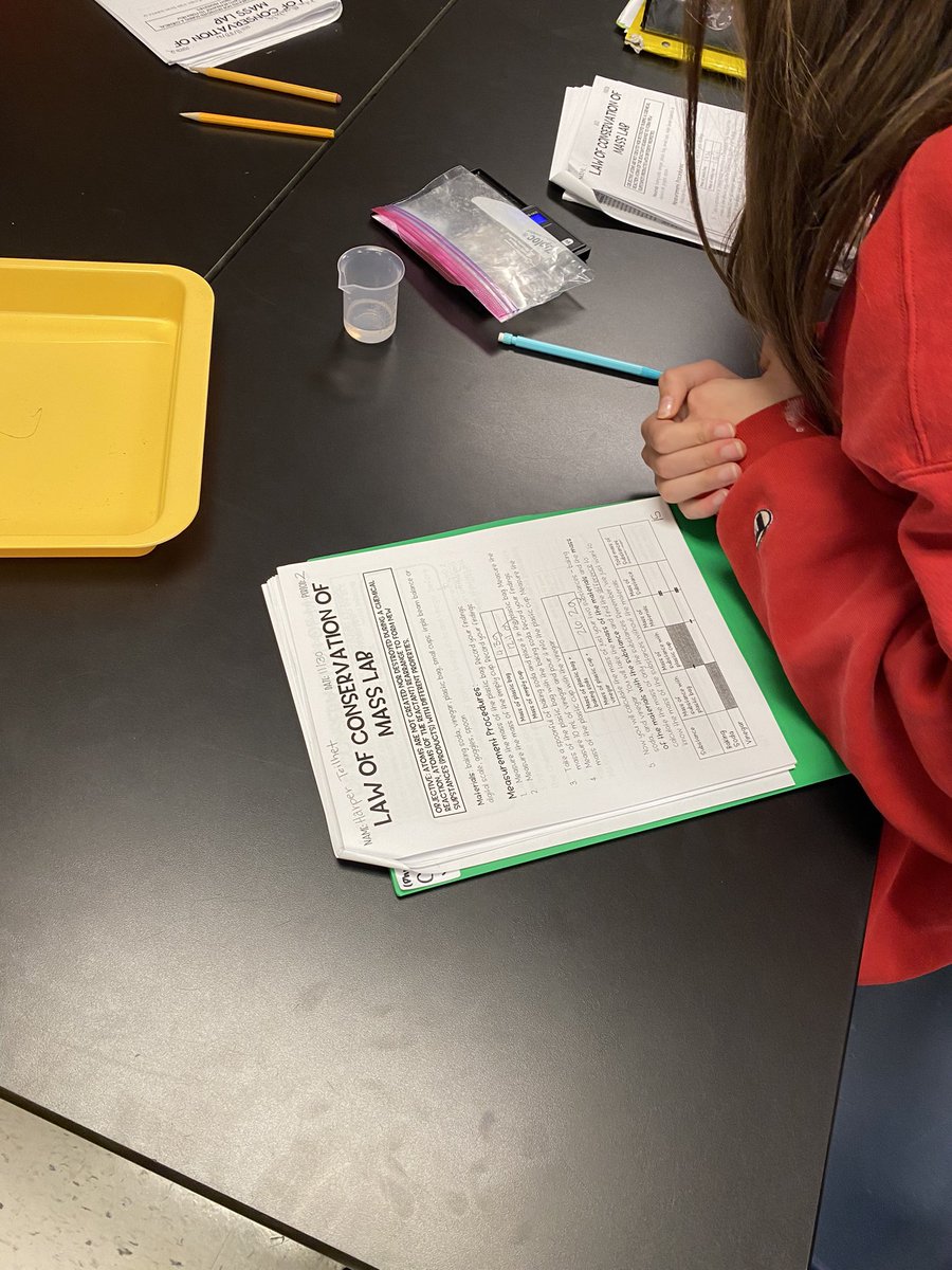 🎯I can demonstrate the Law of Conservation of Mass by planning and carrying out an investigation to show that mass is conserved after a chemical reaction.  <a href="/DickersonMSCobb/">Dickerson MS</a> <a href="/cobbscience/">Cobb Science</a> <a href="/GaDOEScience/">GaDOEScience</a> #hsps3a #sciencematters #8B4