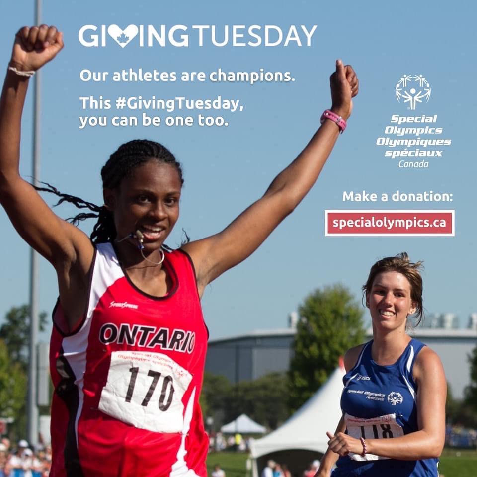 Today is #GivingTuesday - a day you can be a champion just like our athletes.
 
With support like yours, Special Olympics Canada enriches the lives of Canadians with intellectual disabilities through sport.
 
🏆Be a champion. Donate this Giving Tuesday: bit.ly/SOCGivingTuesd…