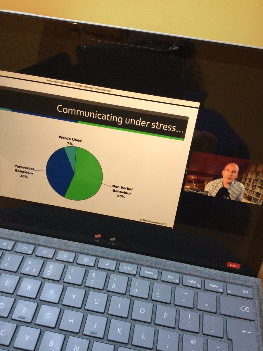 Really interesting webinar facilitated by @LCETBSchools today. All about the importance of communication in our schools. Thanks to Dr. David Coleman and Dr Jennifer McMahon for some great insight on how we communicate with teenagers.