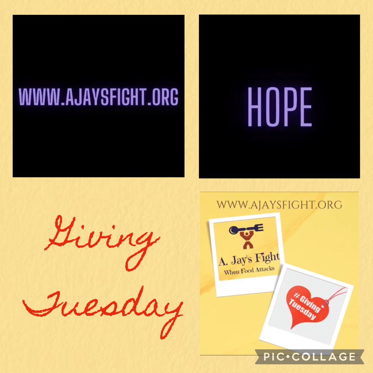 AJaysFight1's tweet photo. Give the gift of HOPE by donating to https://t.co/ntCFsdVeEt. #AJaysFight #CantQuit #TubieWarriors #CareAboutRare #GivingTuesday2021❤️ #FeedingTubeAwareness #ChronicIllness #ZebraChildren #EoEAwareness #AllergyAwareness https://t.co/Yn5oHmEJKz
