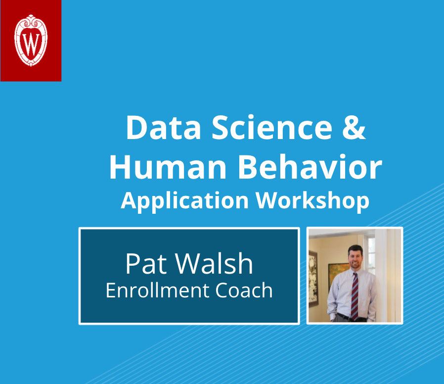 LUCID_wi's tweet photo. Interested in the new master's program Data Science in Human Behavior? Learn best practices for applying tomorrow at our application assistance webinar. Register: https://t.co/obt7iwuXoa https://t.co/eU9qu2LWUV