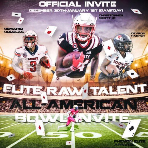 Blessed to receive and invite to the Elite Raw Talent All-American Game @EliteRawTalent @WoodlandFBRec