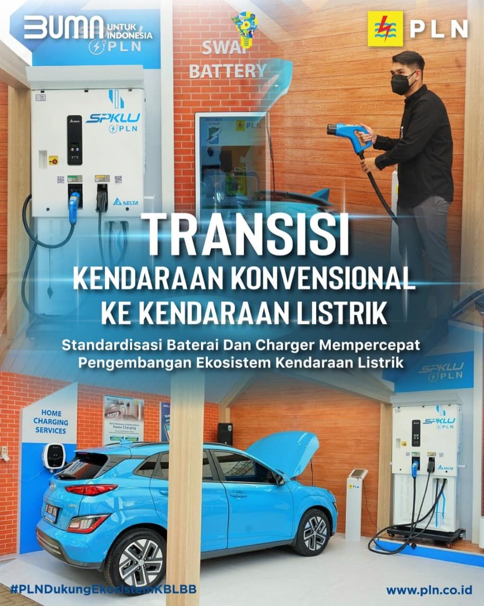 pln_suluttenggo's tweet photo. Electrizen, Untuk mempercepat transisi energi sesuai arahan Presiden perlu ada standardisasi untuk ekosistem kendaraan Bermotor Listrik Berbasis Baterai (KBLBB).
#PLNMobile #SPKLU #ChargeIN #electricvehicle #MobilListrik #PLNDukungEkosistemKBLBB
#SemuaMakinMudah https://t.co/O4jKs5aRzB