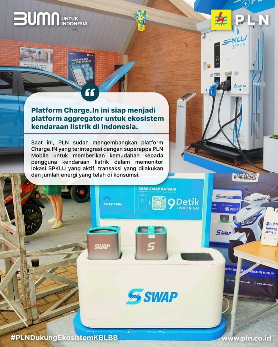 pln_suluttenggo's tweet photo. Electrizen, Untuk mempercepat transisi energi sesuai arahan Presiden perlu ada standardisasi untuk ekosistem kendaraan Bermotor Listrik Berbasis Baterai (KBLBB).
#PLNMobile #SPKLU #ChargeIN #electricvehicle #MobilListrik #PLNDukungEkosistemKBLBB
#SemuaMakinMudah https://t.co/O4jKs5aRzB