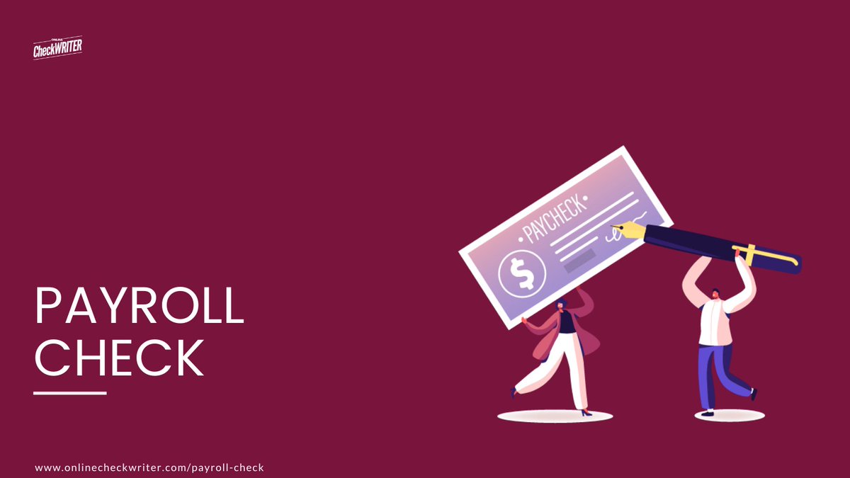 webcheckwriter's tweet photo. https://t.co/29XOywu3K6
OnlineCheckWriter helps you in managing your Payroll. The software helps you print payroll checks massively for all your employees at a time. Print high-quality payroll checks on blank stock papers using any standard printer.
#PayrollCheck #Payroll https://t.co/0KbvdfwAIU